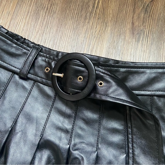 Lost + Wander Black Faux Leather Mini Skirt - Picture 3 of 8